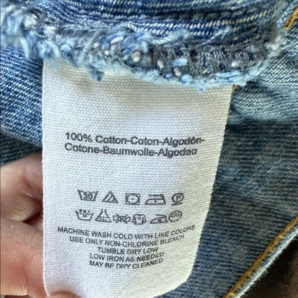 Free People Distressed Cropped Denim Jacket - Picture 2 of 5